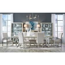 The san mateo dining room set features select hardwood and soft flowing shapes with a rich finish and high end design. Cydney Rectangular Dining Room Set W Metal Chairs Pulaski Furniture Furniture Cart