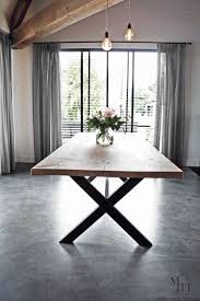 Wood And Metal Table Legs In 2020 Dinner Tables Furniture Wooden Dinner Table Wood Dinner Table