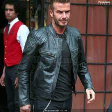David Beckham Leather Jacket In Great Bomber Style Leather Jacket Vintage Leather Jacket Real Leather Jacket
