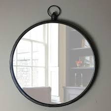 Round Industrial Wall Mirror Pocket Watch Mirrors Farthing The Farthing This six panel mirror has a window effect and looks great in the hallway, home office, or even in the bedroom.