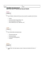 Tremors, weakness, incoordination, and disturbances in vision and speech are symptoms. 8 07ga Name Graded Assignment Date Unit Test Part 2 Personal Community And Environmental Health 5 Points Score Explain The Difference Between Course Hero
