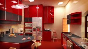 مطابخ مودرن باللون الاحمر تشكيلة واسعة وجميلة عرب ديكور