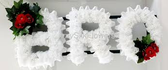 The average cost of a japanese funeral is about 2.31 million yen (usd 25,000) according to a 2008 study by the japan consumers association. Bro Artificial Silk Funeral Tribute Any 3 Letter Name Flower Wreath Dad Brother Ebay