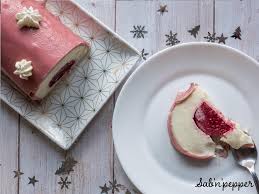Recette bûche de noël facile : Buche De Noel Chocolat Blanc Framboises Sab N Pepper
