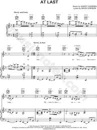 Etta James At Last Sheet Music In F Major Transposable Download Print Sheet Music Digital Sheet Music Piano Sheet Music