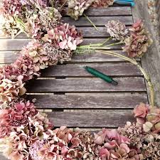 Diy Hortensienkranz Selber Binden Hortensie Kranz Hortensienkranz Herbstkranz