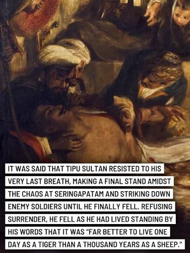 One of the most famous colonial-era paintings, General Sir David Baird Discovering the Body of Sultan Tipu Sahib after having Captured Seringapatam, on the 4th May, 1799. #colonialhistory #tipusultan #mysorepalace #britishhistory #marathahistory
