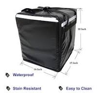 PK-76F: Mochila grande con aislamiento de doble cubierta para pizza/comida  para entrega, 16 x 15 x 18 pulgadas, con divisor, portavasos. Caja térmica  ...
