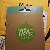 Aug 09, 2021 · amazon gift cards are sold online at amazon.com and in select drug and grocery stores. Amazon Com Whole Foods Market 25 Gift Card Gift Cards