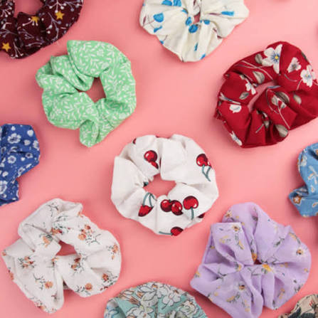 Dây Buộc Tóc Scrunchies Vải Tái Chế Họa Tiết Xinh Xắn - Made by Zy
