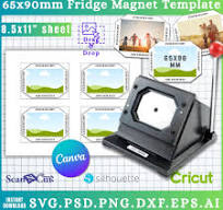 65x90mm Rectangular Fridge Magnet Template Bundle | Magnet ...