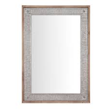 Mirrors are more than functional. Home Decorators Collection Medium Rectangle Galvanized Antiqued Farmhouse Accent Mirror 39 In H X 27 In W P180221 The Home Depot Accent Mirrors Framed Mirror Wall Antique Farmhouse