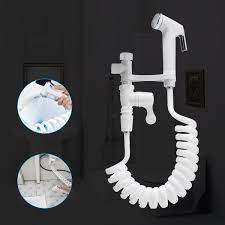 The hand held portable shower is an easy to install connector that converts a tub spout to a shower. Abs Handheld Toilet Portable Bidet Sprayer Nozzle Shower Head Seat Bathroom Kit Home Tool Dataglove Com