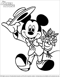 Mickey hugs a tree disney 6246. Cool Mickey Mouse Coloring Page Coloring Library