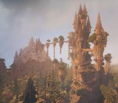 Thought I D Share An Image Of My Latest Build A Fantasy Castle Surrounded By An Enchanted Forest Minecraft It is made up of a small group of buildings that are inhabited by villagers. build a fantasy castle surrounded