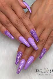 I hope you guys like this cherry heart set! 120 Best Coffin Nails Ideas That Suit Everyone Purple Glitter Nails Purple Acrylic Nails Light Purple Nails