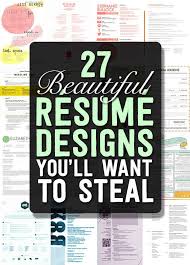 27 Beautiful Resume Designs You Ll Want To Steal Beautiful Resume Design Beautiful Resume Resume Design