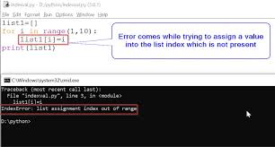 Indexerror List Assignment Index Out Of Range