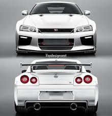 Nissan GT-R Face Swap Looks Like an R35 with R34 Design - autoevolution