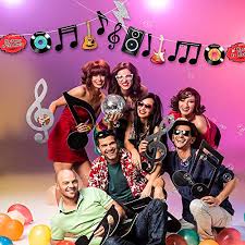 Maybe add one of these Music Note Decorations Banner 1950 S Rock And Roll Party Decorations Musical Notes Silhouettes Rock And Roll Star 50s Theme Party Karaoke Music Wall Decor Cardboard Cutouts Electric Record Cutout Buy Online At