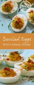 Classic Deviled Eggs With Spring Herbs Once Upon A Chef Recipe Recipes Deviled Eggs Classic Deviled Eggs
