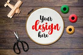 Embroidery Hoop Mockup Logo Design Free Templates Logo Design Free Packaging Design Inspiration