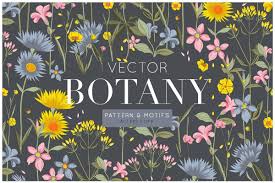 Geometric floral seamless patterns (with envato floral pattern background vector template (free). Botany Exquisite Vector Pattern Vector Pattern Hand Illustration Pattern Illustration