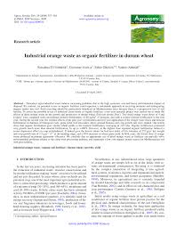 Check spelling or type a new query. Pdf Industrial Orange Waste As Organic Fertilizer In Durum Wheat