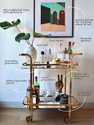 The No Fail Ehd Approved Bar Cart Styling Formula Just In Time For The Weekend Emily Henderson Bar Cart Styling Home Bar Decor Bar Cart Decor
