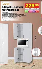 4 kapaklı bölmeli mutfak dolabı özellikleri. Denni 4 Kapakli Bolmeli Mutfak Dolabi 56x32x161 Cm Indirimde Market