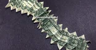 Money Origami Centipede Insect Animal Made Of Dollar Bill Money Origami Origami Insects Origami