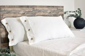 White Linen Pillowcase With Button Linen Bedding Flax Linen Euro Sham Body Pillow Cover King Size Pillowcase Queen Pillow Sh Kissenbezug Bettwasche Kissen