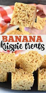 Banana Rice Krispie Treats Rice Krispy Treats Recipe Krispie Treats Recipe Banana And Rice