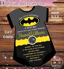 Superhero Baby Shower Invitation Batman Baby Shower Invitation Easy D I Y Cutout Printable Baby Fiesta De Batman Invitaciones De Batman Fiesta De Super Heroes