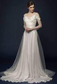 Embroidered Wedding Dress Flower Bridal Gown Etsy Embroidered Wedding Dress Wedding Dresses Wedding Dresses With Flowers