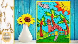 draw a beautiful mosque next to the plam trees رسم مسجد جميل جدا وسط ش prints painting printed shower curtain