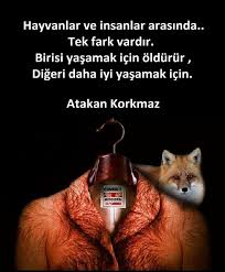 Hayvanlar Ve Insanlar Arasinda Tek Fark Vardir Birisi Yasamak Icin Oldurur Digeri Daha Iyi Yasamak Icin Atakan Korkmaz Kitap Arama Hayvanlar