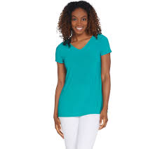 Attitudes By Renee Como Jersey V Neck Knit Top Qvc Com