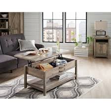 The tabletop of this coffee table can be effortlessly lifted up and forward to create a workspace when sitting on your sofa. New Modern Farmhouse Lift Top Coffee Wood Table Hidden Riser Storage Rustic Gray 42666034654 Ebay
