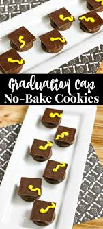 I bought paper plates in january when they were on sale at sam's club. Easy Graduation Cap Cookies A No Bake Graduation Dessert Idea