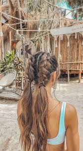 Cute Double Braids In 2020 Long Thin Hair Hair Styles Perfect Hair