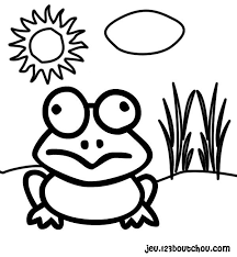 coloriage grenouille et n nuphar gratuit imprimer pour enfant de broche bricolage