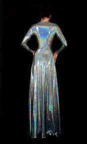Pin By Lulu On Design Holographic Fashion Holographic Dress Futuristic Fashion
