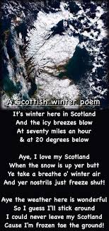 A Cute Poem About The Scottish Winter Scottish Quotes Scottish Poems Glasgow Scotland