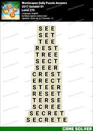Check spelling or type a new query. Wordscapes Daily Puzzle 2017 October 01 Answers Game Solver