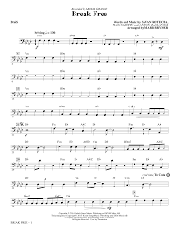 Funk printable, downloadable, more info. Mark Brymer Break Free Bass Sheet Music Pdf Notes Chords Pop Score Choir Instrumental Pak Download Printable Sku 337320
