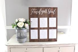 Rustic Wedding Sign Seating Chart Sign Find Your Seat