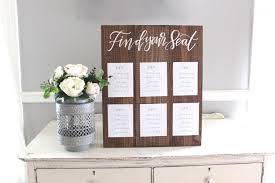 rustic wedding sign seating chart sign find your seat