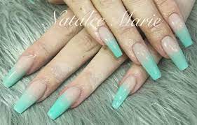 Long Mint Green Nails Mint Green Nails Green Nails Mint Nails