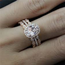 Two Tone Example Wedding Rings Oval Bridal Rings Engagement Rings Oval